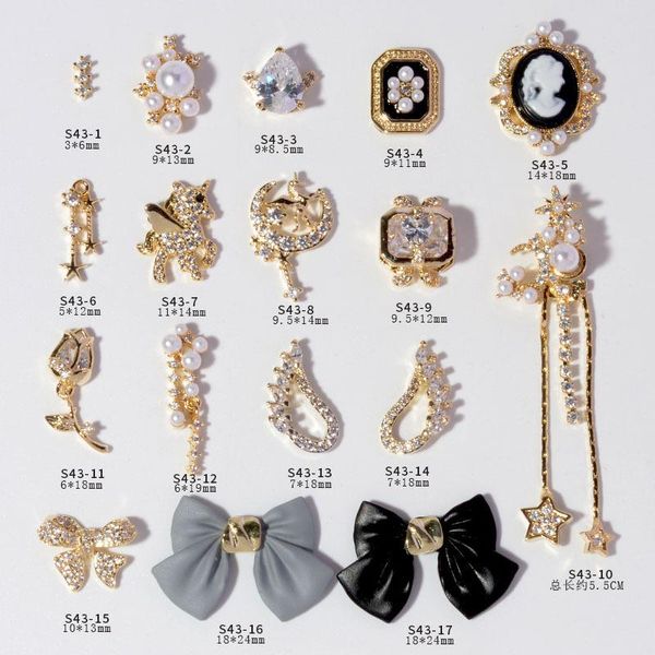 5pcs nail decoration fashion elegant designs alloy with exquisite jewelry zircon rhinestones for tips beauty art decorations, Silver;gold
5pcs nail decoration fashion elegant designs alloy with exquisite jewelry zircon rhinestones for tips beauty art decorations, Silver;gold