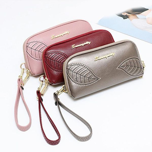 wallets womens purses handbag female embroidered leaves ladies long zipper hand wallet coin purse large capacity, Red;black
wallets womens purses handbag female embroidered leaves ladies long zipper hand wallet coin purse large capacity, Red;black