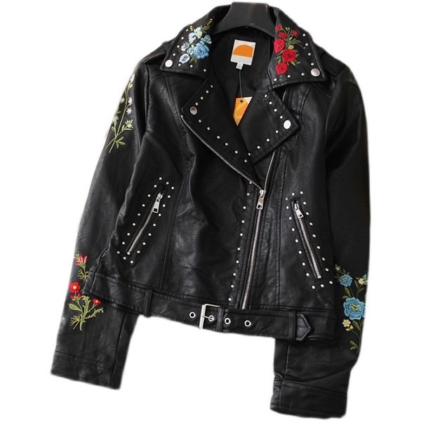 women's jackets faux leather jacket women fashion embroidery rivet motorcycle loose short biker coat female pu g, Black;brown
women's jackets faux leather jacket women fashion embroidery rivet motorcycle loose short biker coat female pu g, Black;brown