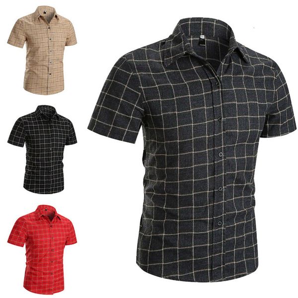 dresses men's casual plaid printed short sleeve shirt c65, White;black
dresses men's casual plaid printed short sleeve shirt c65, White;black