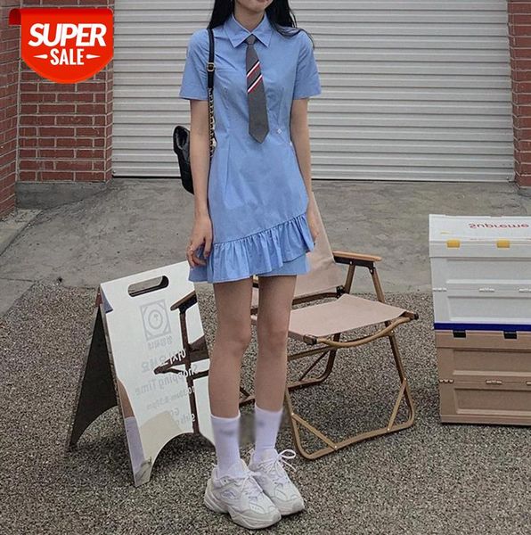 korean style age reduction college fan girl blue short-sleeved shirt dress female design slim #nw1i, Black;gray
korean style age reduction college fan girl blue short-sleeved shirt dress female design slim #nw1i, Black;gray