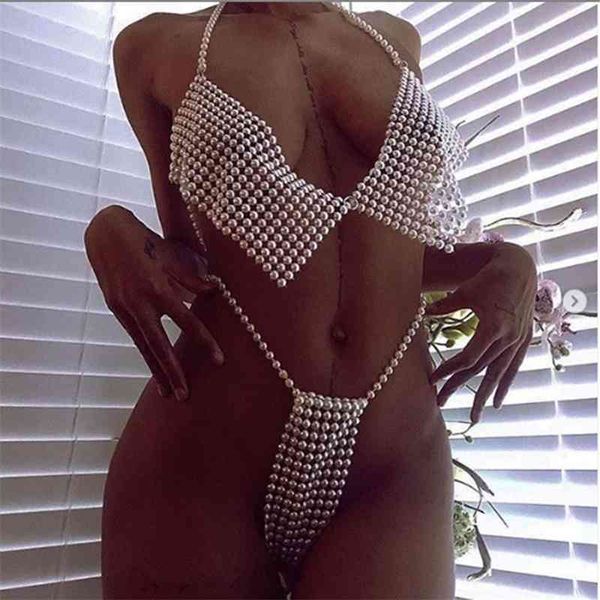 stonefans imitation pearls waist belly underwear thong panties for women pearl chain bra necklace body jewelry, Silver
stonefans imitation pearls waist belly underwear thong panties for women pearl chain bra necklace body jewelry, Silver