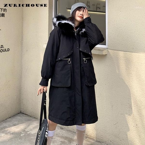 women's down & parkas zurichouse winter coat woman long hooded real fur collar parka 2021 fashion thick warm white duck jacket women1, Black
women's down & parkas zurichouse winter coat woman long hooded real fur collar parka 2021 fashion thick warm white duck jacket women1, Black