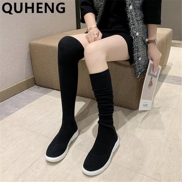 boots 2021 knitted increased elasticity flat sports socks shoes women's autumn female over the knee sock, Black
boots 2021 knitted increased elasticity flat sports socks shoes women's autumn female over the knee sock, Black