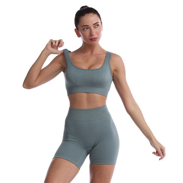 yoga outfit summer seamless suit sports set gym clothes fitness women bra high waist shorts sets ribbed workout outfits
yoga outfit summer seamless suit sports set gym clothes fitness women bra high waist shorts sets ribbed workout outfits