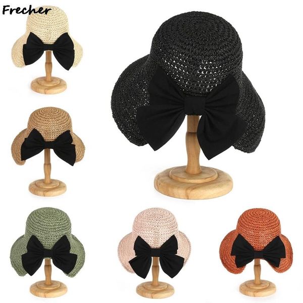 fashion handmade women summer sun hat beach raffia panama straw cap big brim black bow ribbon temperament flat uv cut wide hats, Blue;gray
fashion handmade women summer sun hat beach raffia panama straw cap big brim black bow ribbon temperament flat uv cut wide hats, Blue;gray