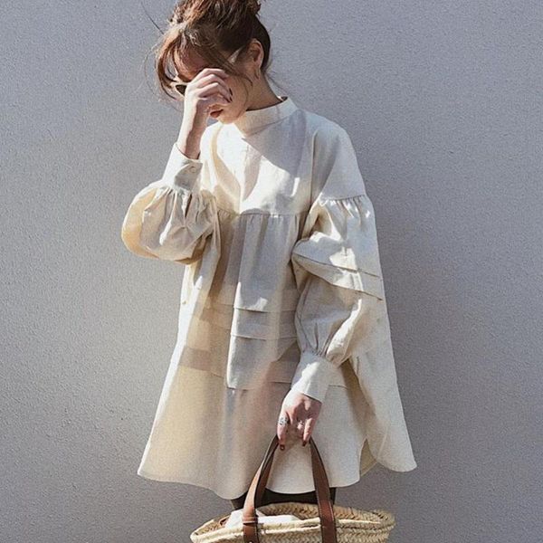 women's blouses & shirts spring autumn a-line puffy shirt loose lantern long sleeve women and elegant casual ta695, White
women's blouses & shirts spring autumn a-line puffy shirt loose lantern long sleeve women and elegant casual ta695, White