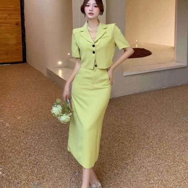 summer 2 piece sets office workwear jackets female short-sleeved jacket + skirt suit 210531, White
summer 2 piece sets office workwear jackets female short-sleeved jacket + skirt suit 210531, White