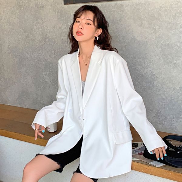 spring female office lady notched collar long-sleeved blazer coat double breasted loose minimalist suit 8y787 210510, White;black
spring female office lady notched collar long-sleeved blazer coat double breasted loose minimalist suit 8y787 210510, White;black