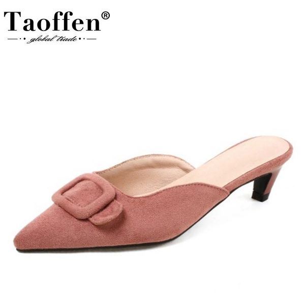 taoffen women sandals shoes design spike heels slippers fashion pointed toe footwear size 32-43, Black
taoffen women sandals shoes design spike heels slippers fashion pointed toe footwear size 32-43, Black