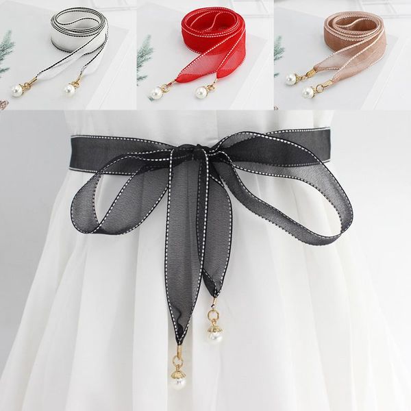 belts women fashion lace girdle thin pearl pendant belt rope for dresses tassel waistband knot decorated narrow ribbon, Black;brown
belts women fashion lace girdle thin pearl pendant belt rope for dresses tassel waistband knot decorated narrow ribbon, Black;brown