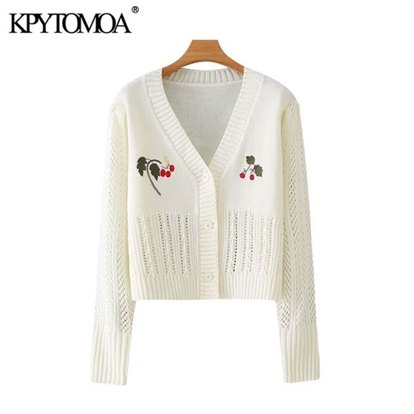 women fashion floral embroidery cropped cardigan sweater v neck hollow out female outerwear chic 210420, White;black
women fashion floral embroidery cropped cardigan sweater v neck hollow out female outerwear chic 210420, White;black