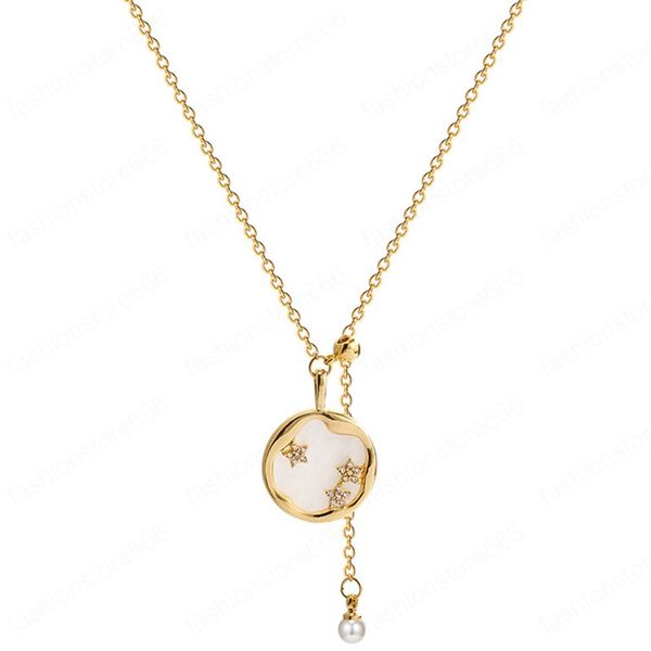 fashion korean style star pearl necklace stainless steel clavicle chain necklaces women necklace elgant jewelry, Silver
fashion korean style star pearl necklace stainless steel clavicle chain necklaces women necklace elgant jewelry, Silver