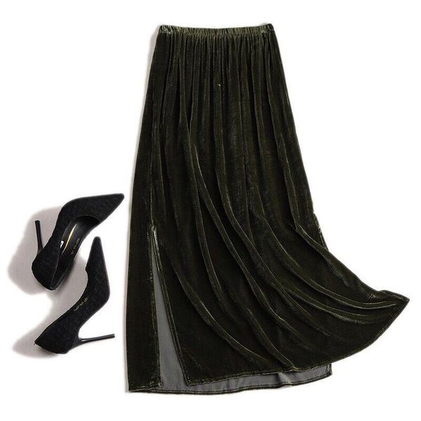 skirts 2021 fashion women long a-line autumn winter elastic waist velour office vintage velvet party skirt plus size, Black
skirts 2021 fashion women long a-line autumn winter elastic waist velour office vintage velvet party skirt plus size, Black