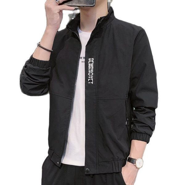 spring and autumn standing collar men's jacket, the korean version of trend all-match baseball jacket casual zipper jackets, Black;brown
spring and autumn standing collar men's jacket, the korean version of trend all-match baseball jacket casual zipper jackets, Black;brown