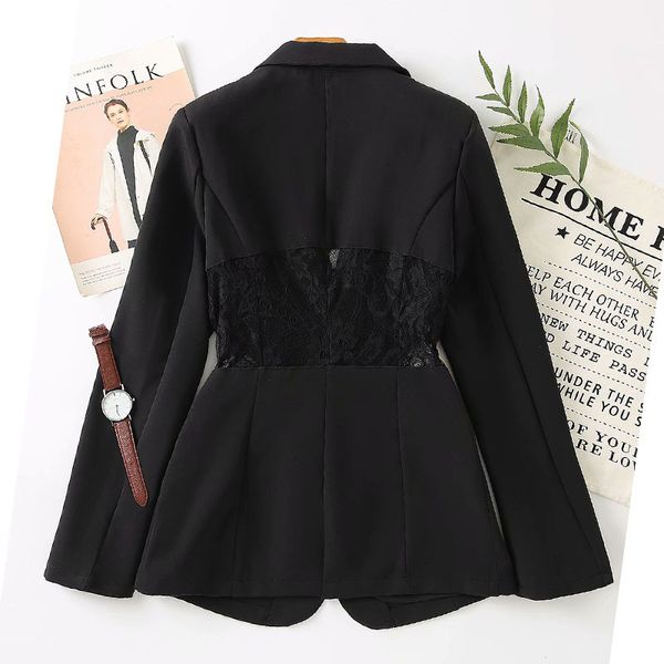 jackets fresh and fashionable slim lace stitching lapel long-sleeved chic female coat korean style simple professional women's jacket, Black;brown
jackets fresh and fashionable slim lace stitching lapel long-sleeved chic female coat korean style simple professional women's jacket, Black;brown
