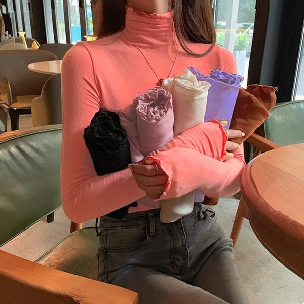 slim fit long sleeve women's knitting bottoming shirt half high collar candy spring & autumn ins tide thin pile sweaters, White;black
slim fit long sleeve women's knitting bottoming shirt half high collar candy spring & autumn ins tide thin pile sweaters, White;black