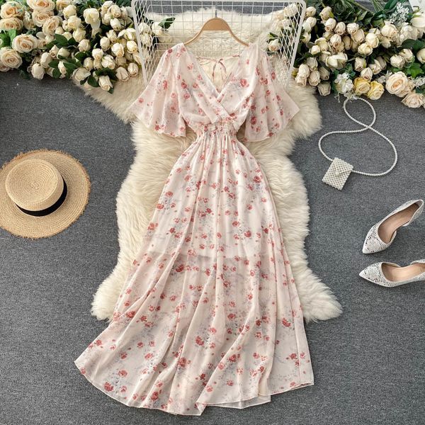 casual dresses 2021 women summer short flare sleeve v-neck chiffon maxi boho style floral print high waist a-line beach long qhr2, Black;gray
casual dresses 2021 women summer short flare sleeve v-neck chiffon maxi boho style floral print high waist a-line beach long qhr2, Black;gray