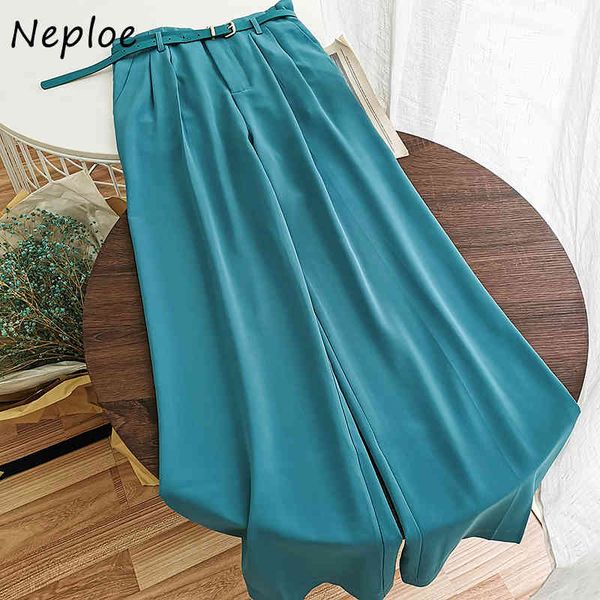 neploe high waist hip sashes wide leg pants women solid draped design trousers spring summer wild pantalones mujer 210510, Black;white
neploe high waist hip sashes wide leg pants women solid draped design trousers spring summer wild pantalones mujer 210510, Black;white