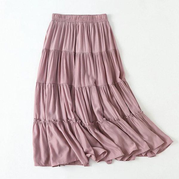 green pink blue beige black skirt women spring summer plain colour elastic waist calf length gypsy skirts female clothes leisure
green pink blue beige black skirt women spring summer plain colour elastic waist calf length gypsy skirts female clothes leisure