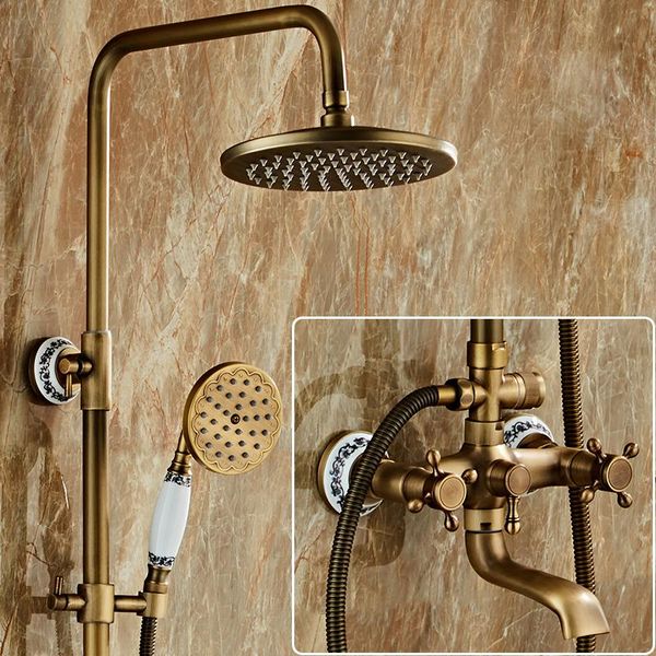 antique brass bathroom faucet wall mounted hand held shower head kit set blue and white porcelain sets
antique brass bathroom faucet wall mounted hand held shower head kit set blue and white porcelain sets