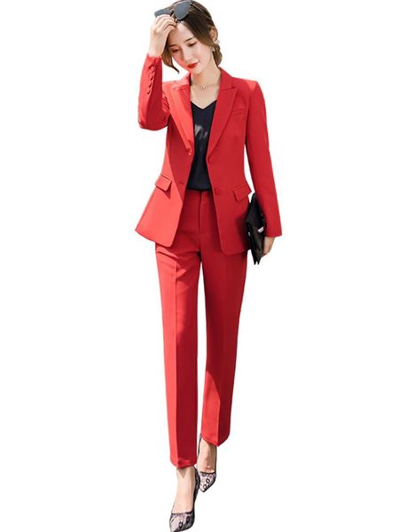 women's suits & blazers red black female elegant pants trouser suit dress jacket costumes office wear clothing two piece set and, White;black
women's suits & blazers red black female elegant pants trouser suit dress jacket costumes office wear clothing two piece set and, White;black