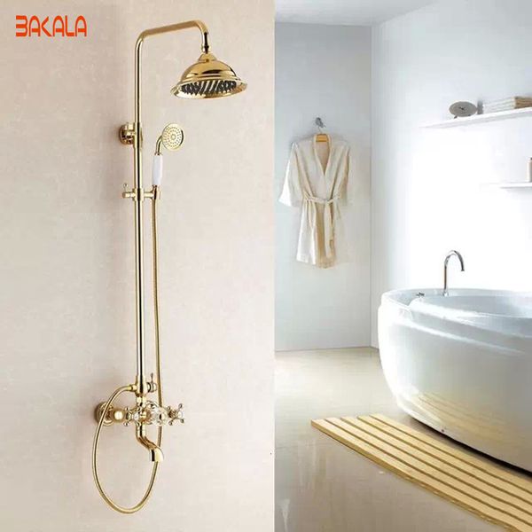 bathroom shower sets good quality solid brass luxury rainfall golden bath set faucets wall mounted mixer gz-6012 cwz7
bathroom shower sets good quality solid brass luxury rainfall golden bath set faucets wall mounted mixer gz-6012 cwz7