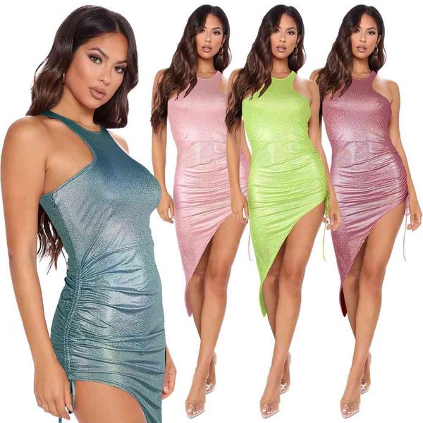 casual dresses shiny neon color es ruched drawstring party club vestidos woman sleeveless side high split robe femme irreguar bandage 7, Black;gray
casual dresses shiny neon color es ruched drawstring party club vestidos woman sleeveless side high split robe femme irreguar bandage 7, Black;gray