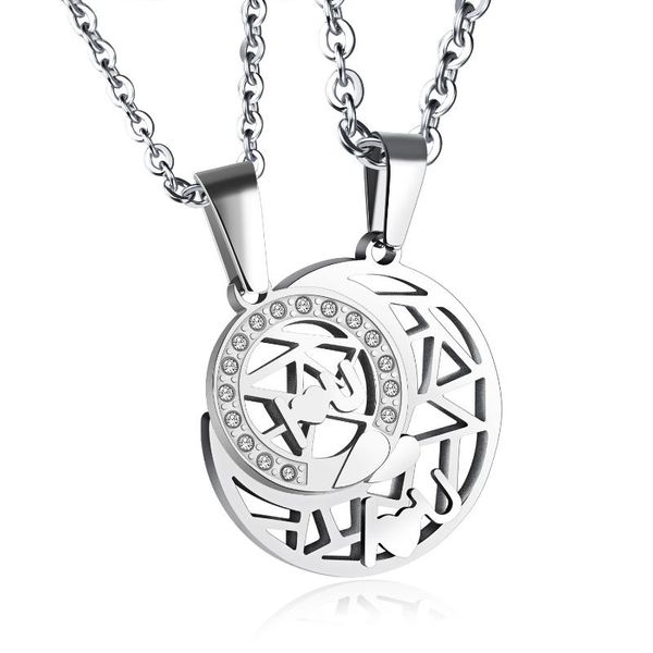 pendant necklaces fashion friends honey love couple necklace 2 pcs/ set sun and moon round friendship stainless steel jewelry gift, Silver
pendant necklaces fashion friends honey love couple necklace 2 pcs/ set sun and moon round friendship stainless steel jewelry gift, Silver