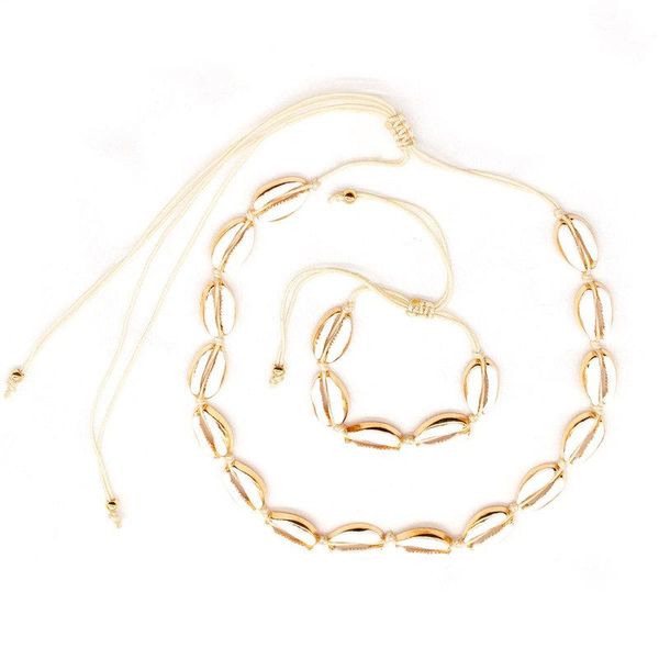 earrings & necklace bohemian jewelry creative set natural shell hand knotted choker bracelet women accessories, Silver
earrings & necklace bohemian jewelry creative set natural shell hand knotted choker bracelet women accessories, Silver
