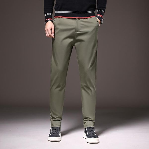 spring classic embroidery men's fitted casual pants youth fashion slim gray green black
spring classic embroidery men's fitted casual pants youth fashion slim gray green black