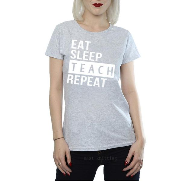 arrival eat sleep teach repeat print tees women tshirt funny short sleeve t-shirt women's, White
arrival eat sleep teach repeat print tees women tshirt funny short sleeve t-shirt women's, White