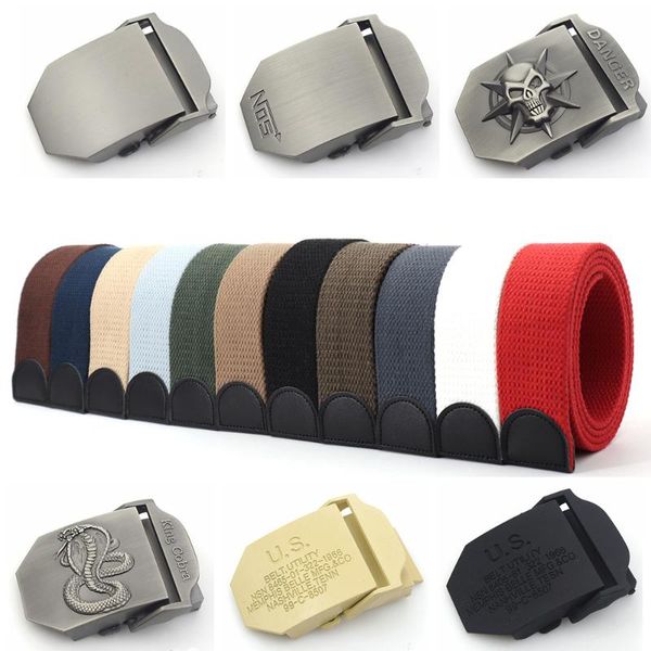 belts mix webbing and buckle canvas web belt metal automatic mens womens causal cloth decor jeans adjustable 120cm to 160cm, Black;brown
belts mix webbing and buckle canvas web belt metal automatic mens womens causal cloth decor jeans adjustable 120cm to 160cm, Black;brown