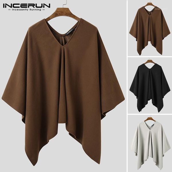 men's trench coats men long sleeve v neck cloak incerun solid color irregular trenc loose faux fleece ponchos streetwear pullovers s-5x, Tan;black
men's trench coats men long sleeve v neck cloak incerun solid color irregular trenc loose faux fleece ponchos streetwear pullovers s-5x, Tan;black