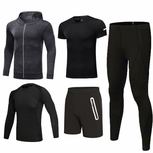 men's tracksuits trousers and running clothes set, 5 piece 2021 compression basketball, gym fitness clothes,, Gray
men's tracksuits trousers and running clothes set, 5 piece 2021 compression basketball, gym fitness clothes,, Gray