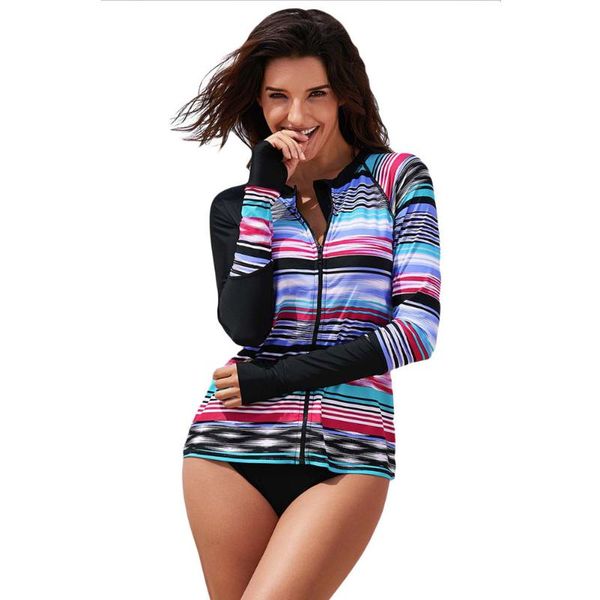 women long sleeve zipper rashguard swimsuit surfing rash guard upf50+ running shirt biking swimwear bikinis set
women long sleeve zipper rashguard swimsuit surfing rash guard upf50+ running shirt biking swimwear bikinis set