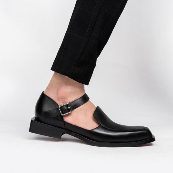 sandals genuine leather summer men dress shoes fashion square-toe business sandals hollow breathable british trend 5gdx, Black
sandals genuine leather summer men dress shoes fashion square-toe business sandals hollow breathable british trend 5gdx, Black