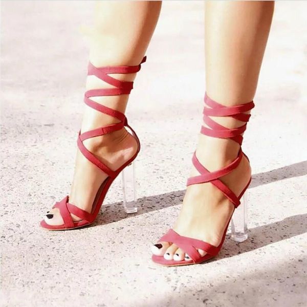 dress shoes 2021 flock women sandals clear glass heel square high heels round toe dance lace-up red black size 35-40
dress shoes 2021 flock women sandals clear glass heel square high heels round toe dance lace-up red black size 35-40
