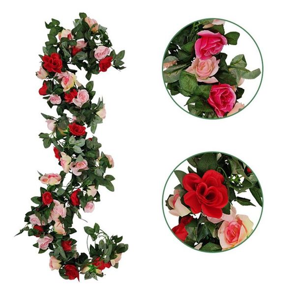 decorative flowers & wreaths 7.5 ft artificial rose vine flowers, garlands hanging ivy for home party bridal wedding arch wall decoration
decorative flowers & wreaths 7.5 ft artificial rose vine flowers, garlands hanging ivy for home party bridal wedding arch wall decoration