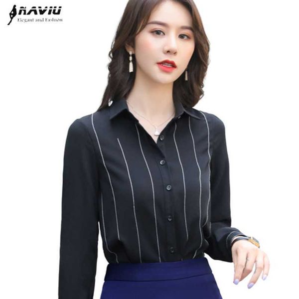 long sleeve shirt fashion loose wild design stripe formal chiffon blouses office ladies temperament work 210604, White
long sleeve shirt fashion loose wild design stripe formal chiffon blouses office ladies temperament work 210604, White