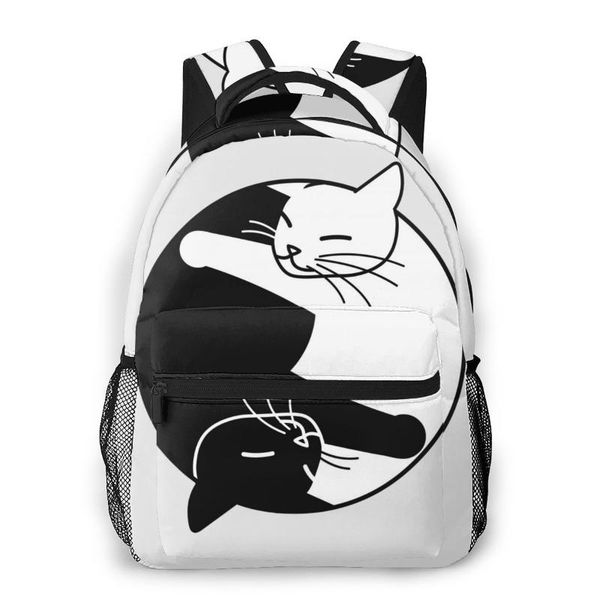 backpack mountaineering two cute sleeping cats shoulder bags backpacks
