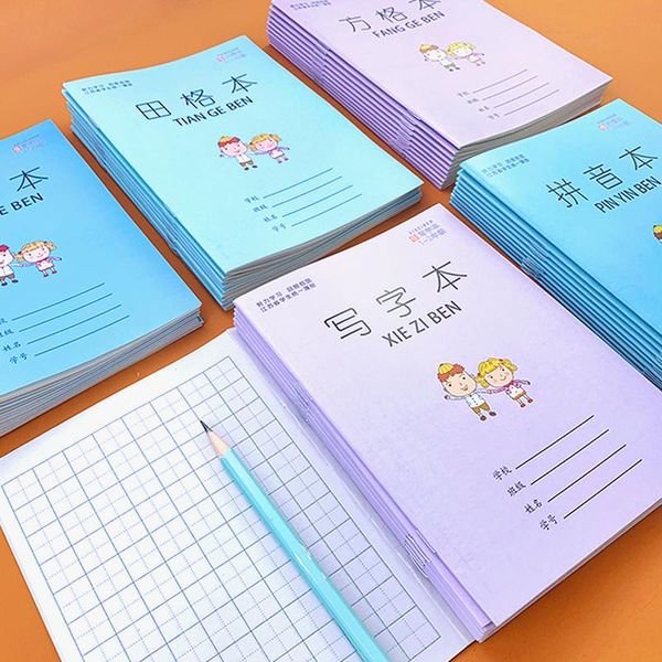 grade one and two elementary school students uniform homework chinese mathematics pinyin field character practice wordbook notepads, Purple;pink
grade one and two elementary school students uniform homework chinese mathematics pinyin field character practice wordbook notepads, Purple;pink