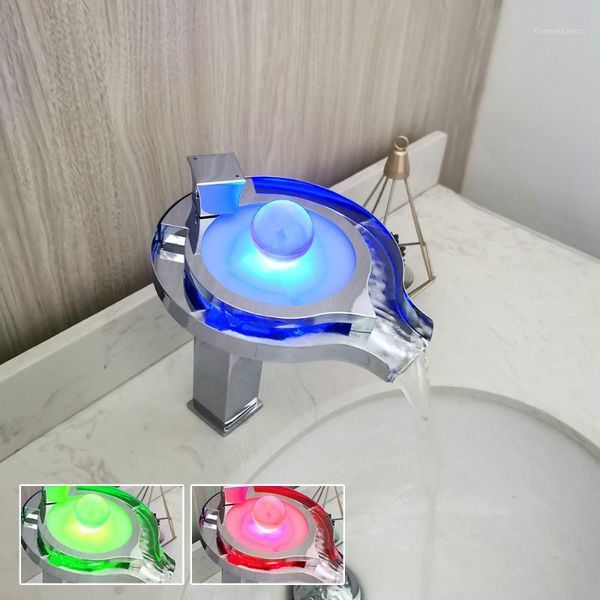 chrome polished bathroon basin faucet solid brass led light waterfall spout wash sink mixer tap & cold water faucet1
chrome polished bathroon basin faucet solid brass led light waterfall spout wash sink mixer tap & cold water faucet1