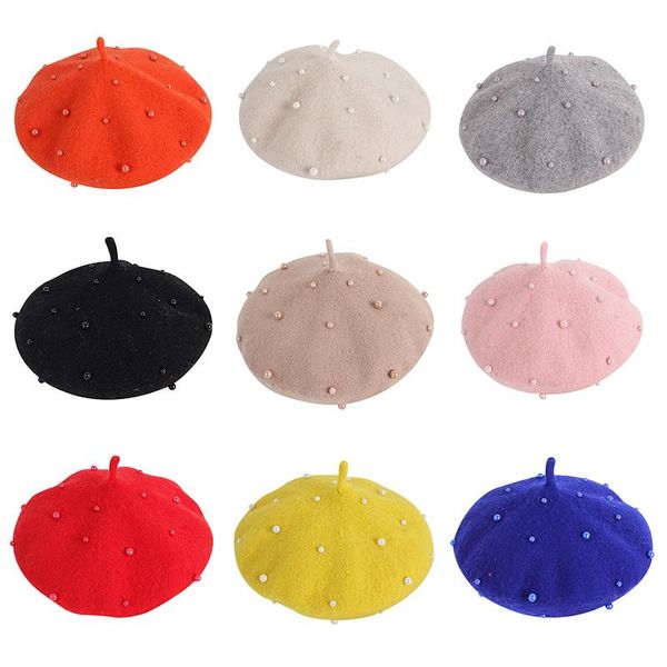 caps & hats wool beret hat korean style pearl fashion baby girl solid color outdoor winter fea889, Yellow
caps & hats wool beret hat korean style pearl fashion baby girl solid color outdoor winter fea889, Yellow
