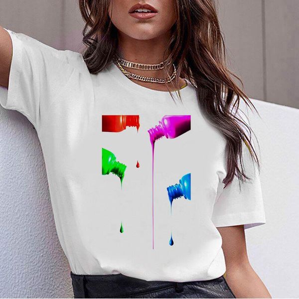 women's t-shirt 2021 ms.nail polish summer harajuku vogue korea clothing women female clothes, White
women's t-shirt 2021 ms.nail polish summer harajuku vogue korea clothing women female clothes, White