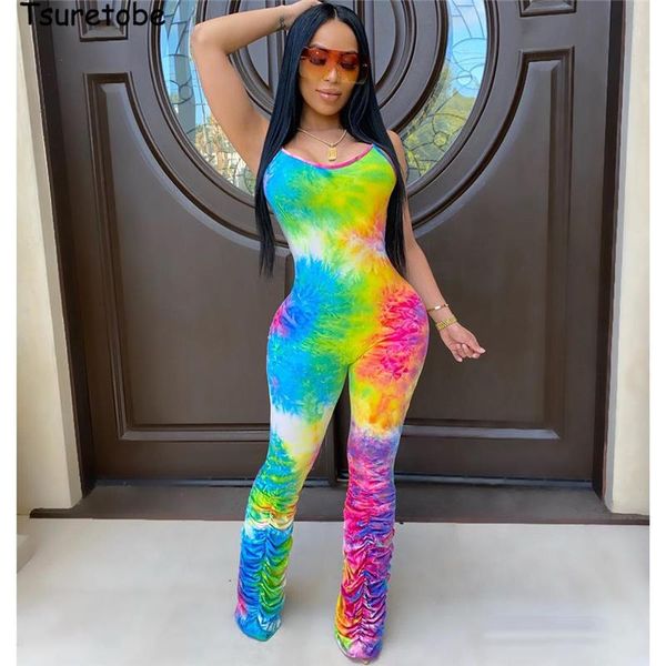 women's jumpsuits & rompers tsuretobe tie dye print women pleated spaghetti strap ladies stacked pants sleeveless party club outfits fe, Black;white
women's jumpsuits & rompers tsuretobe tie dye print women pleated spaghetti strap ladies stacked pants sleeveless party club outfits fe, Black;white