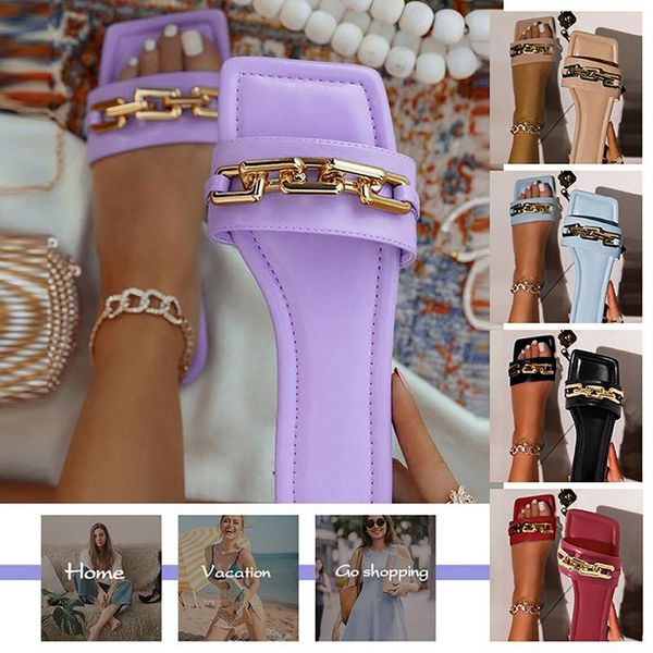 slippers women slipper sandals design gold chain closed toe slip on mules shoes flat heels square head casual slides flip flop 2021, Black
slippers women slipper sandals design gold chain closed toe slip on mules shoes flat heels square head casual slides flip flop 2021, Black