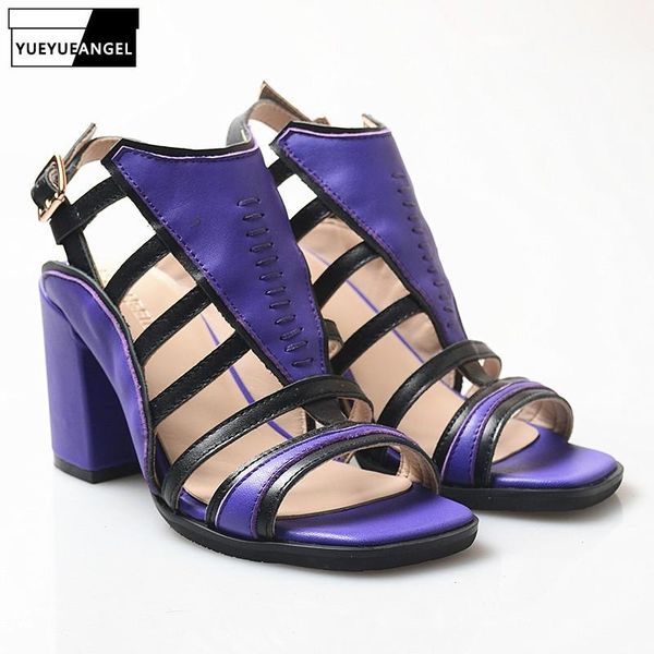women thick heel sandals british style open toe buckle strap shoes mixed color low real leather high heels summer dress, Black
women thick heel sandals british style open toe buckle strap shoes mixed color low real leather high heels summer dress, Black