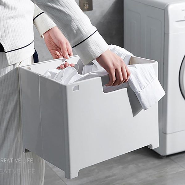 foldable laundry basket punch-household bathroom plastic waterproof wall-mounted clothes storage toy organizer box & organization
foldable laundry basket punch-household bathroom plastic waterproof wall-mounted clothes storage toy organizer box & organization