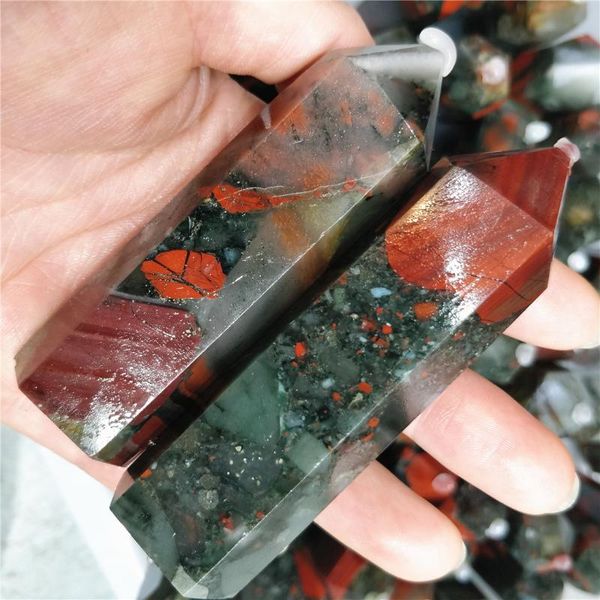 natural african bloodstone crystal points green red blood stone wands reiki decorations feng shui ornaments decorative objects
natural african bloodstone crystal points green red blood stone wands reiki decorations feng shui ornaments decorative objects